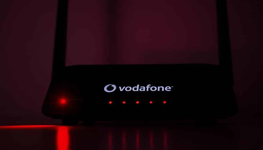 vodafon router blinkt rot
