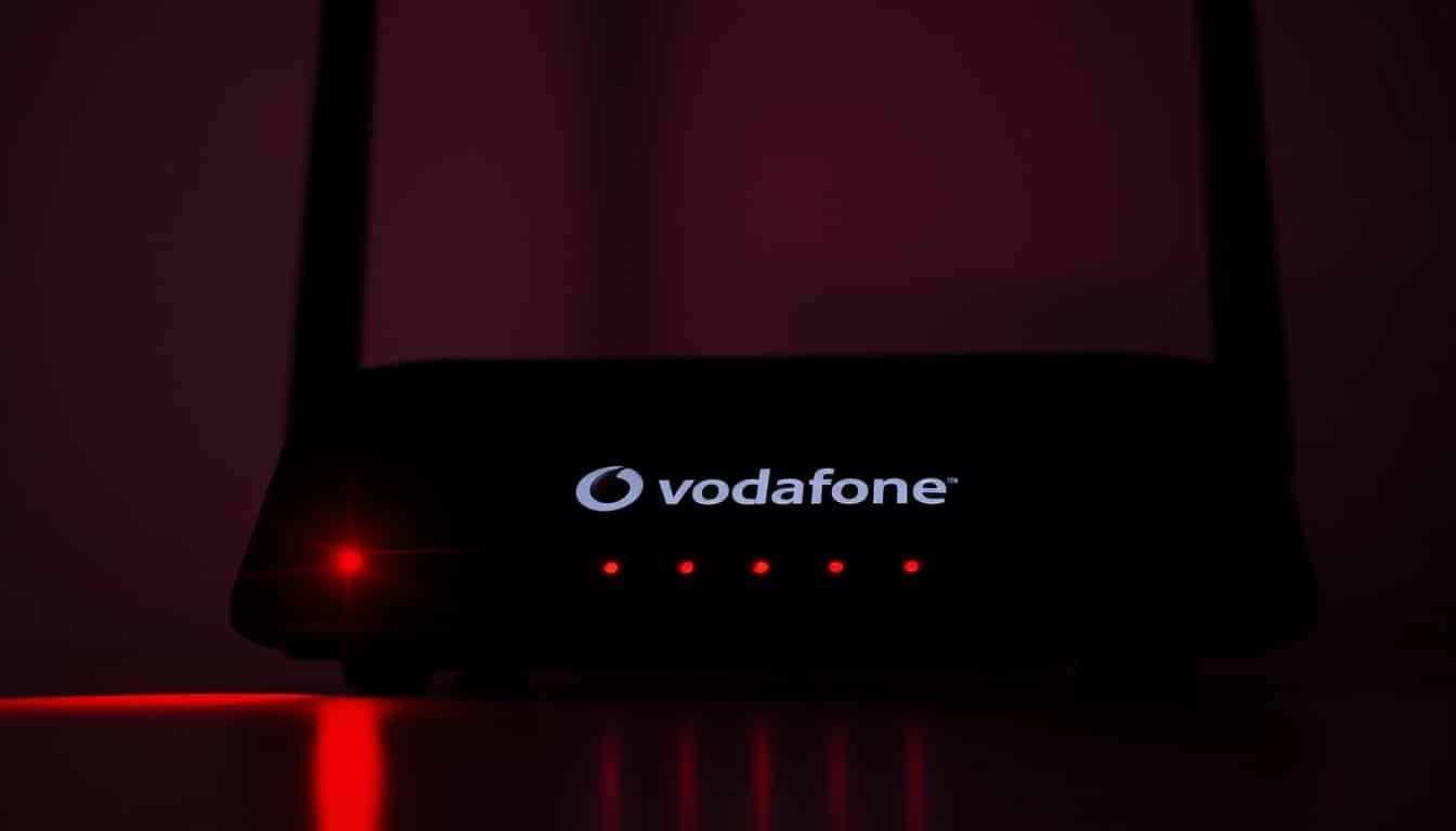 vodafon router blinkt rot